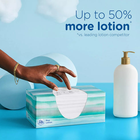 Puffs Plus Lotion Facial Tissues, 10 pk./124 tissues per box